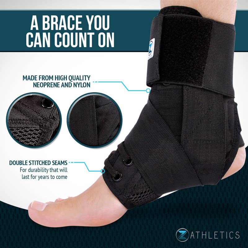 Lace up Adjustable Ankle Brace Support– for Running, Basketball, Injury Recovery