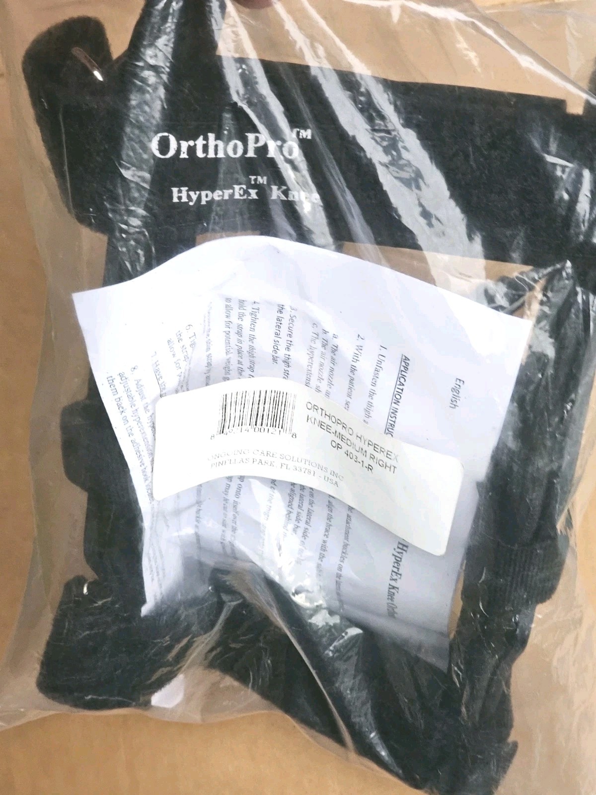Orthopro Hyperex Knee Brace OP-403-1-R Size Medium M For Knee