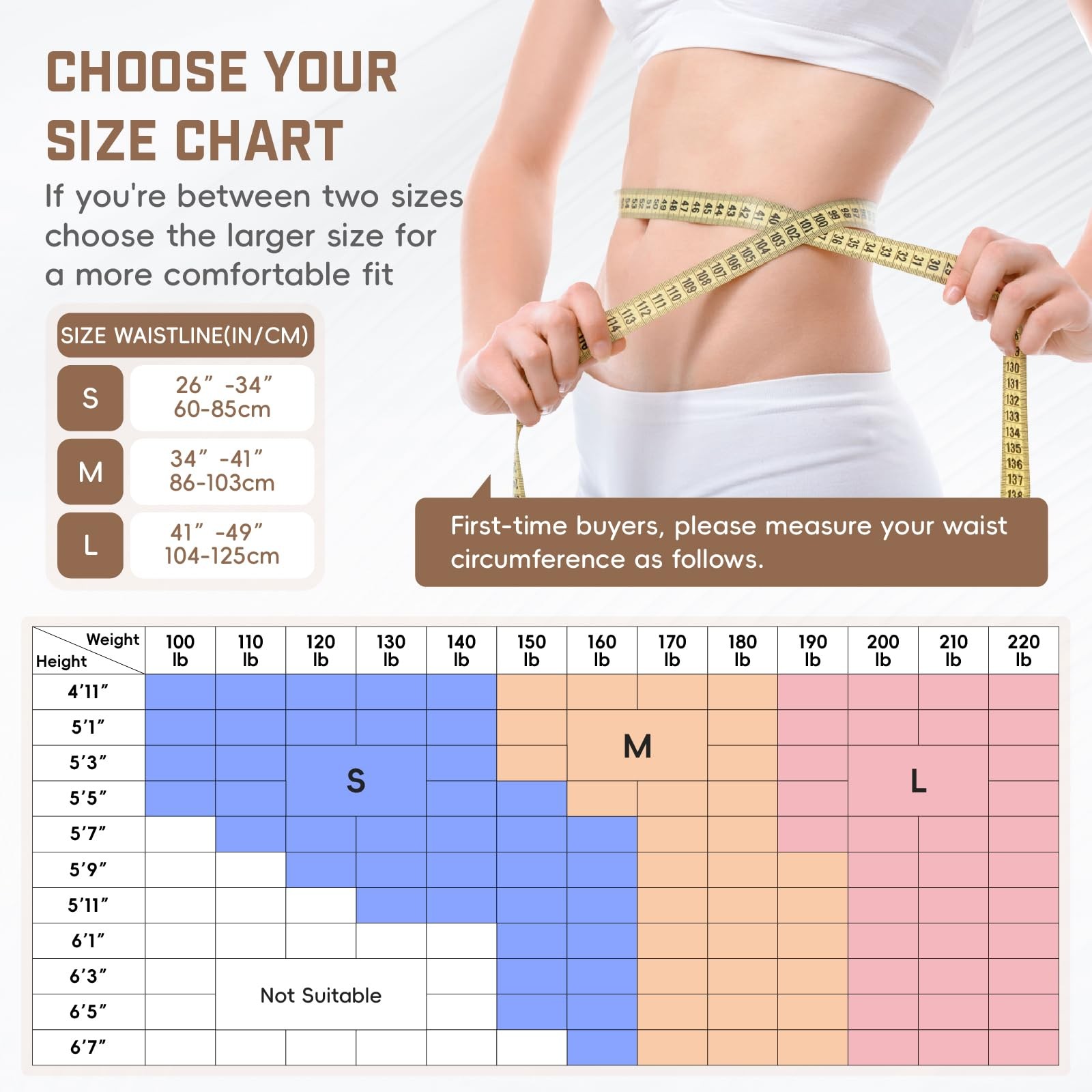 BLACKYEW Posture Corrector for Women & Men, Adjustable Back Large, Beige