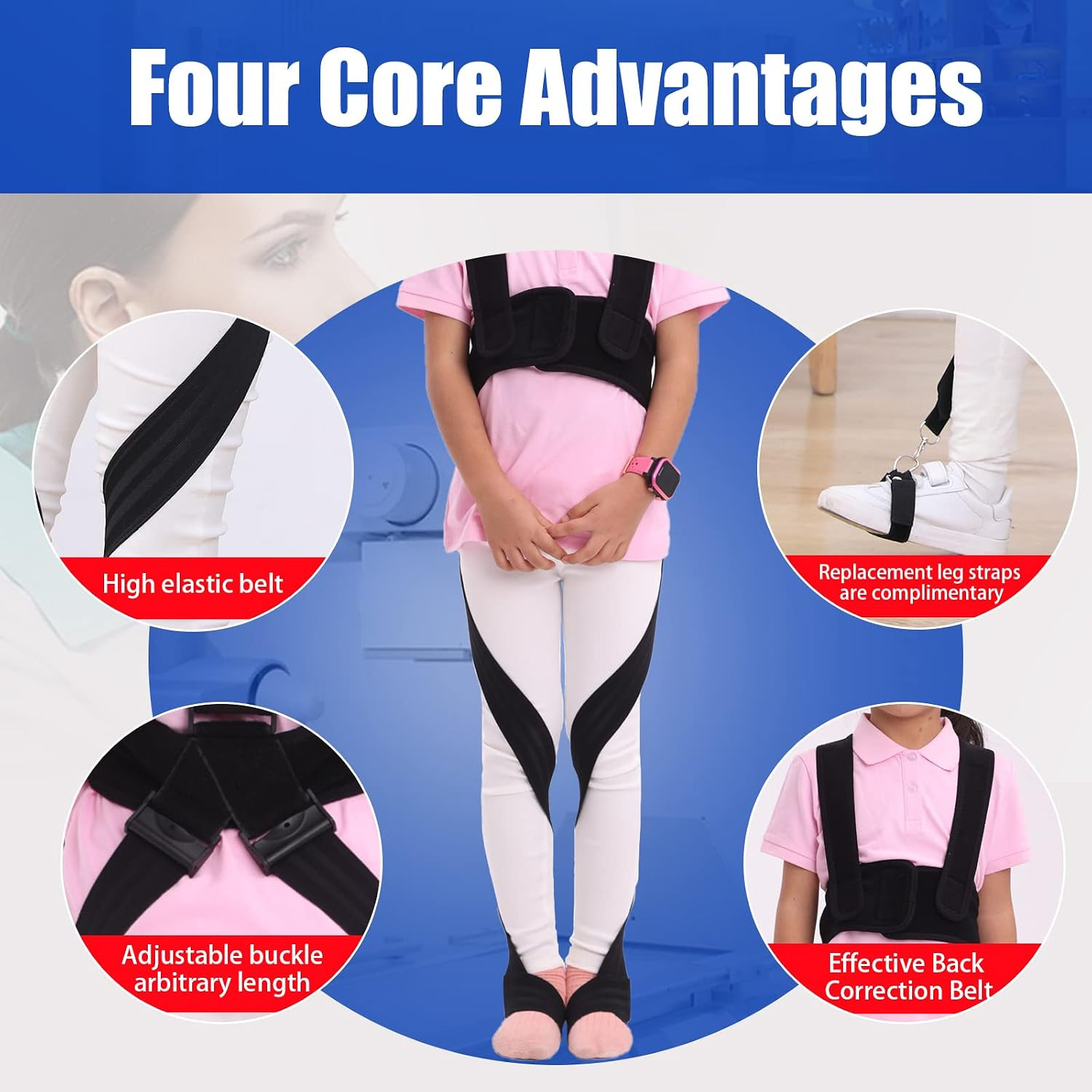 O/X Leg Type Correction Belt Leg Posture Corrector Band Bandage Unisex Teens O/X