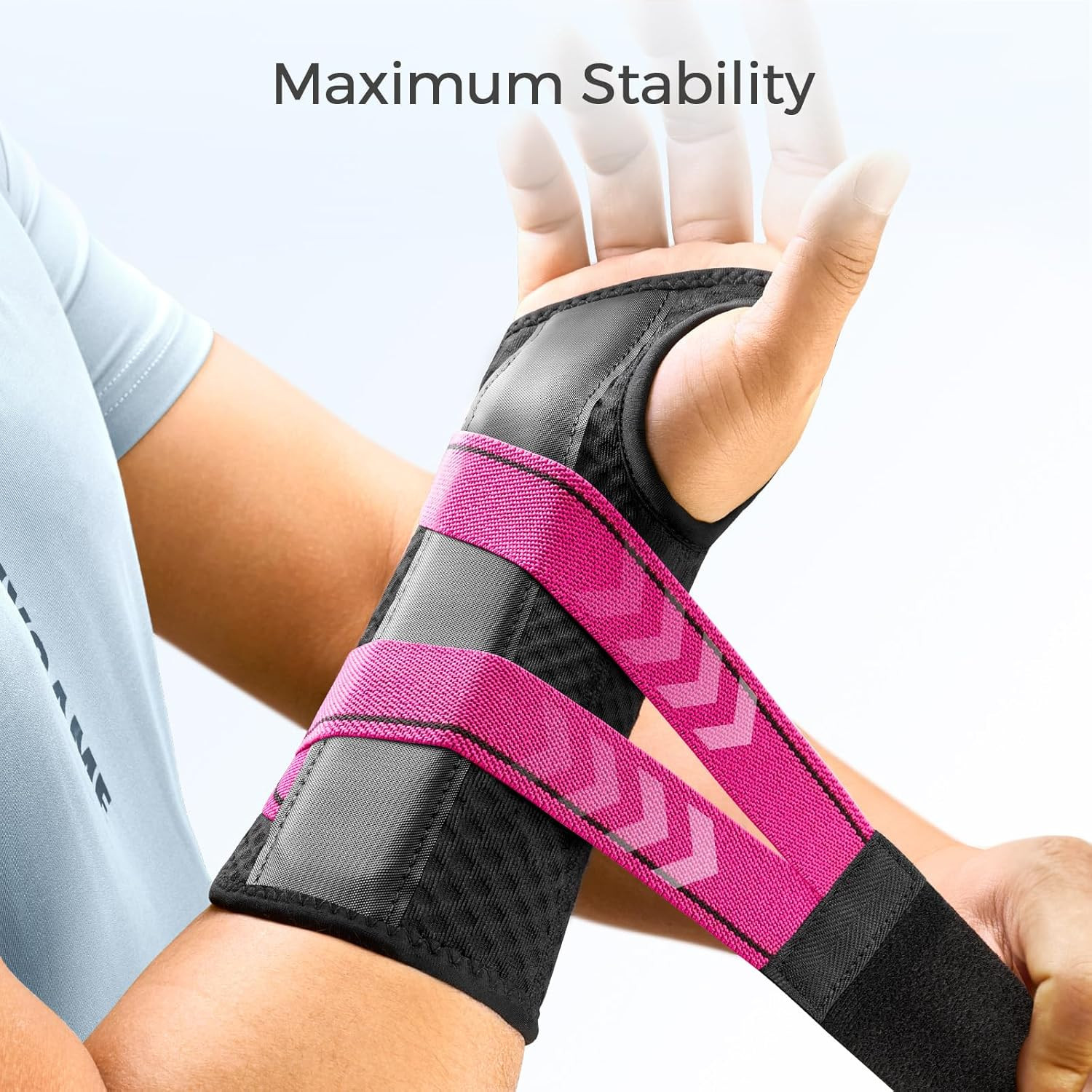 FREETOO Wrist Support Brace Left Hand for Tendonitis, Sprained Wrist, Strain, Pa