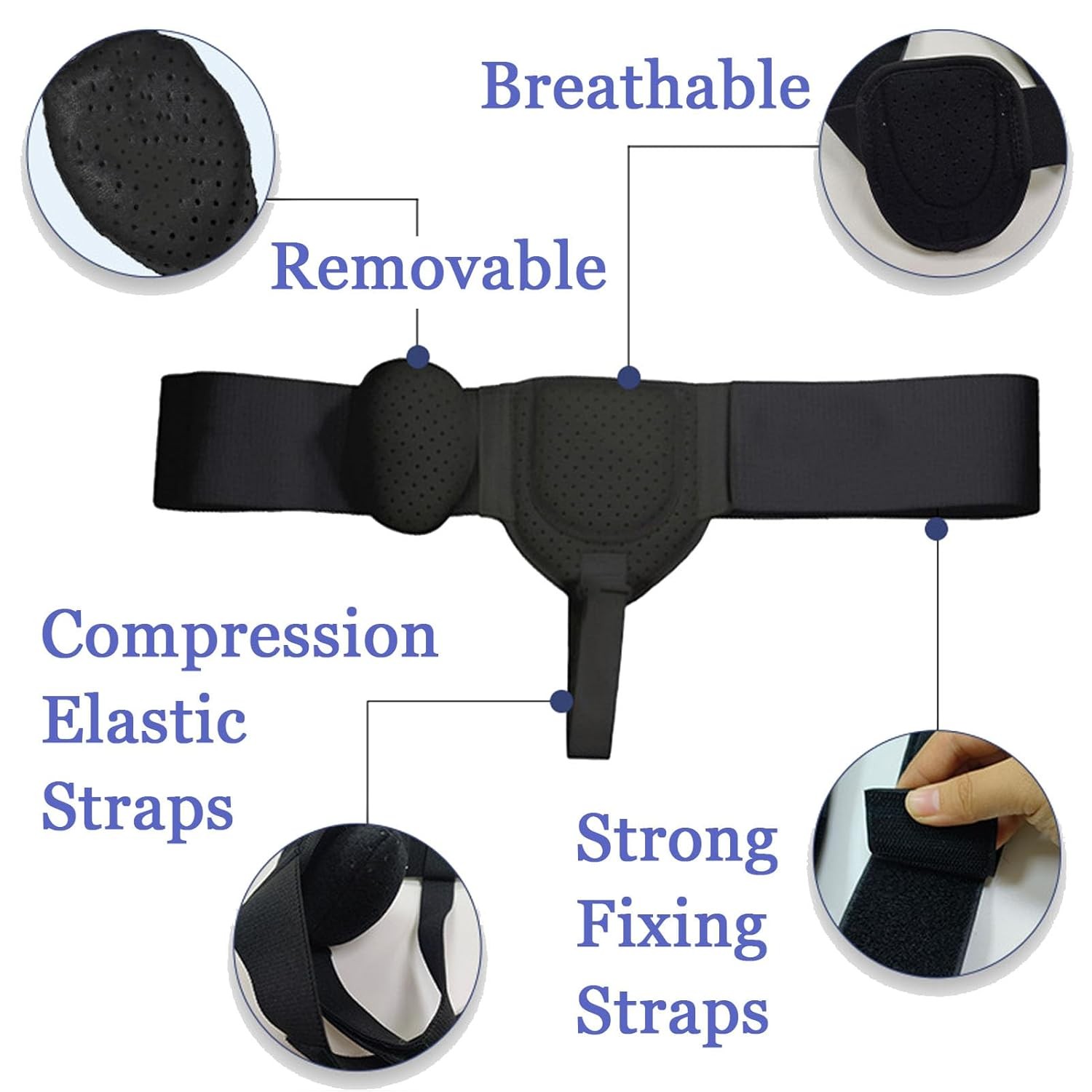 Advanced Reliable Stable Easy to Install Adjustable Inguinal Hernia Support Belt