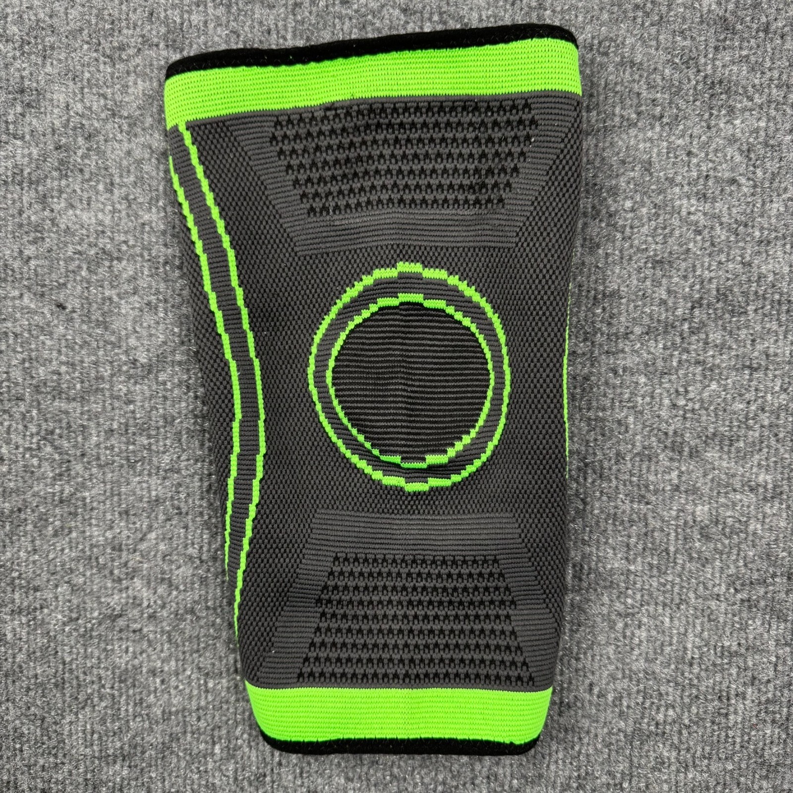 Professional Compression Knee Sleeve – Neon Green & Gray-High Elasticity Support