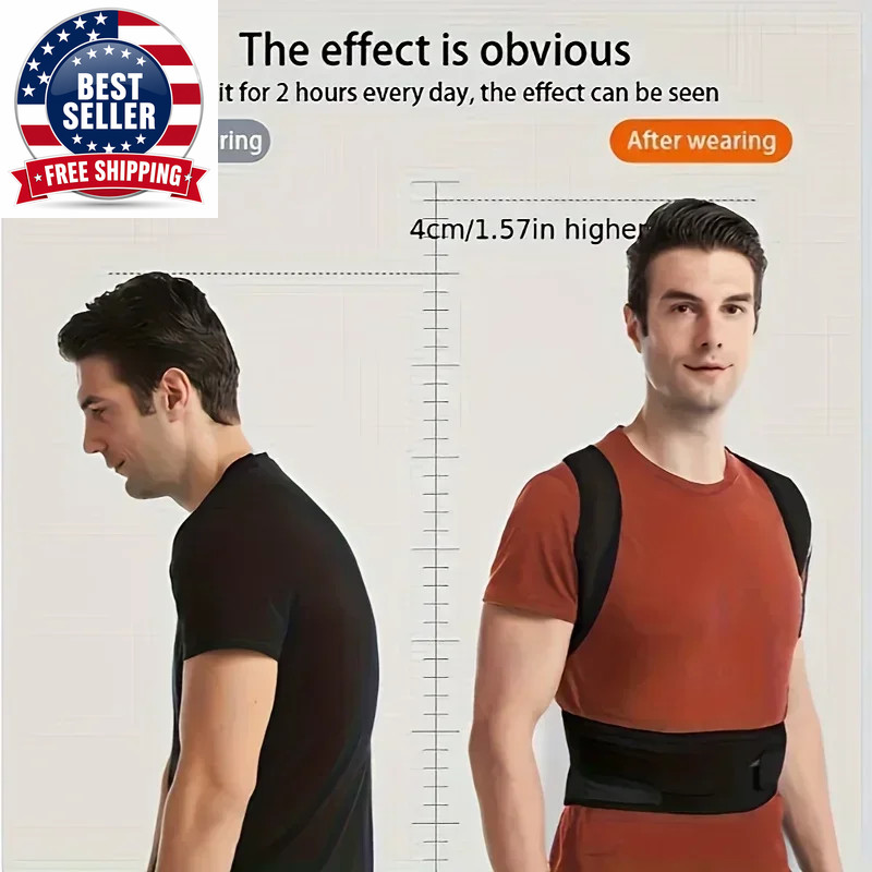 Humpback Corrector for Adult Men, Invisible Straight Back Posture Belt, Corrects