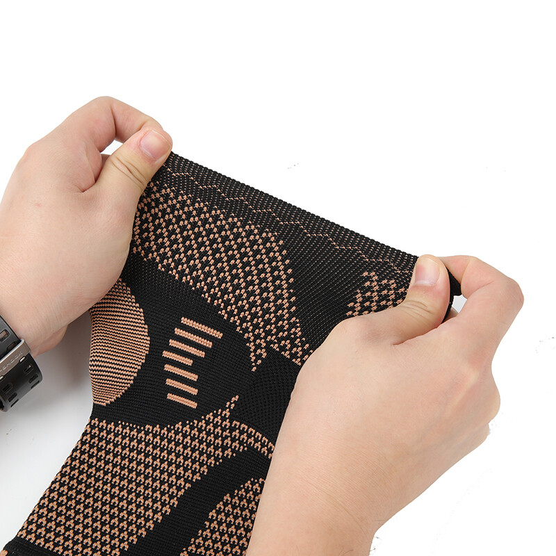 Copper Ankle Support Brace Compression Sleeve Socks Elastic Foot For Pain Relief