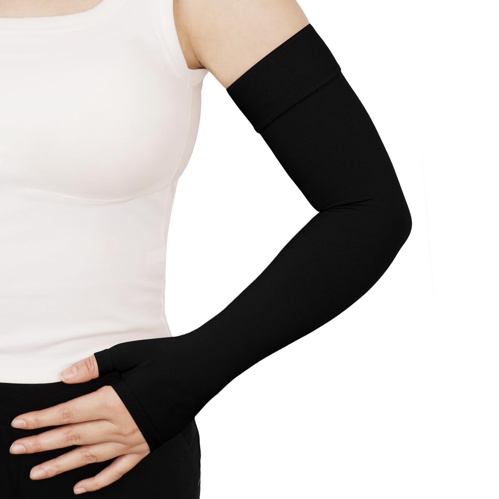 Lxtxcb Lymphedema Arm Sleeves X-Large Black Single