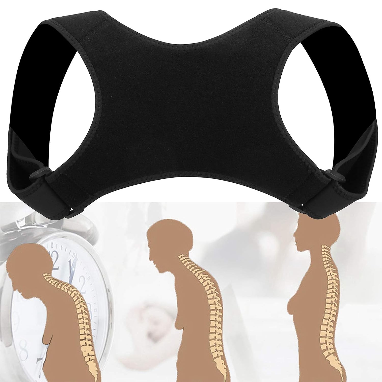 Adjustable Posture Corrector Back Shoulder Support Correct Brace Belt Men Women