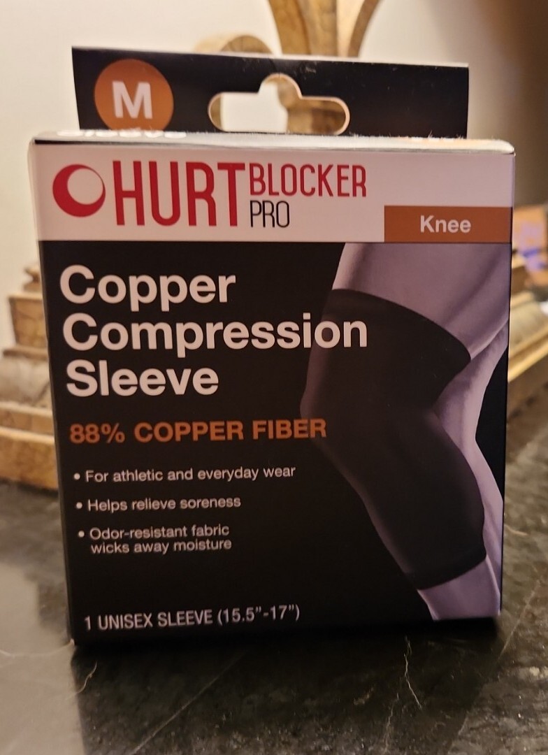 Hurt Blocker PRO Knee Copper Compression Sleeve Size Medium 15.5-17 in.