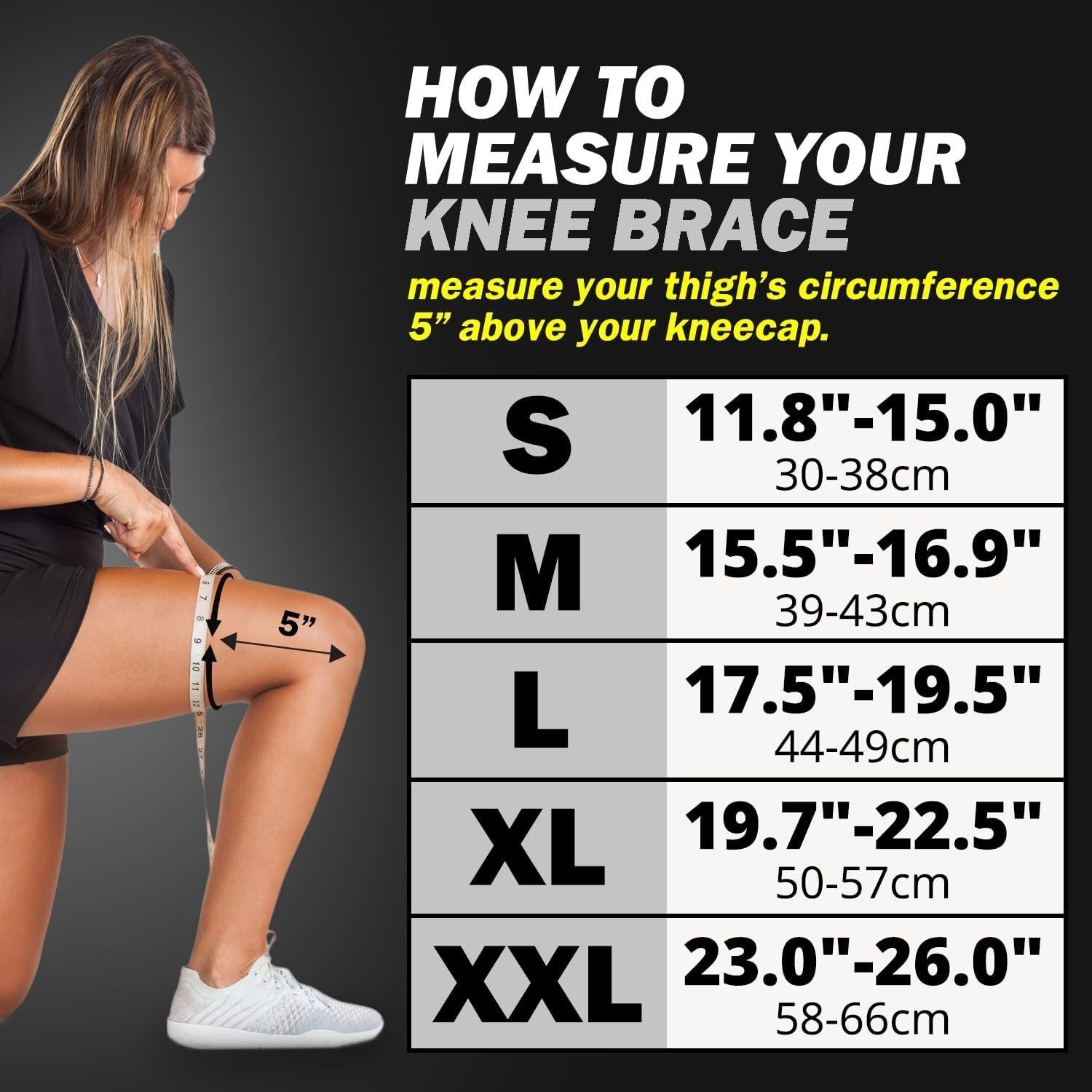 POWERLIX Knee Brace Support Compression Sleeve for Running Gym Men Women