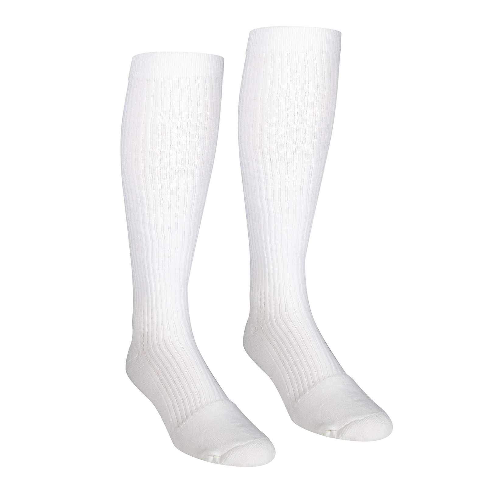1 Pair White Mens Compression Socks 1520 mmHg Knee High Closed Toe Size M