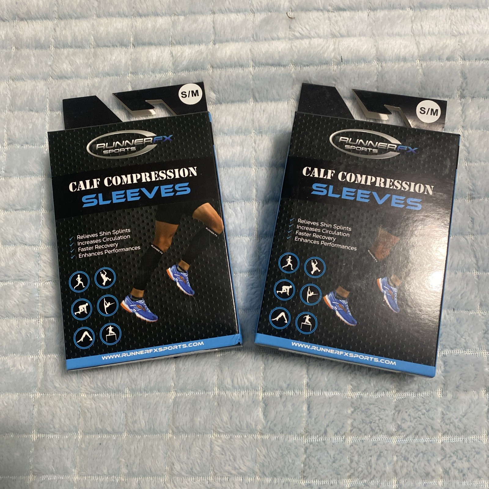 Runner FX Calf Compression Sleeves S/M/ Two Pair