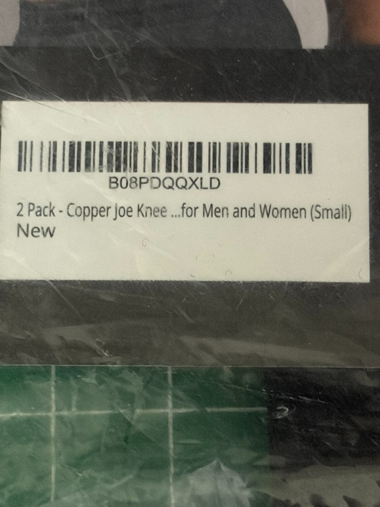 NEW Copper Joe Knee Compression Sleeve Small Two 2 Pack Unisex Men Women