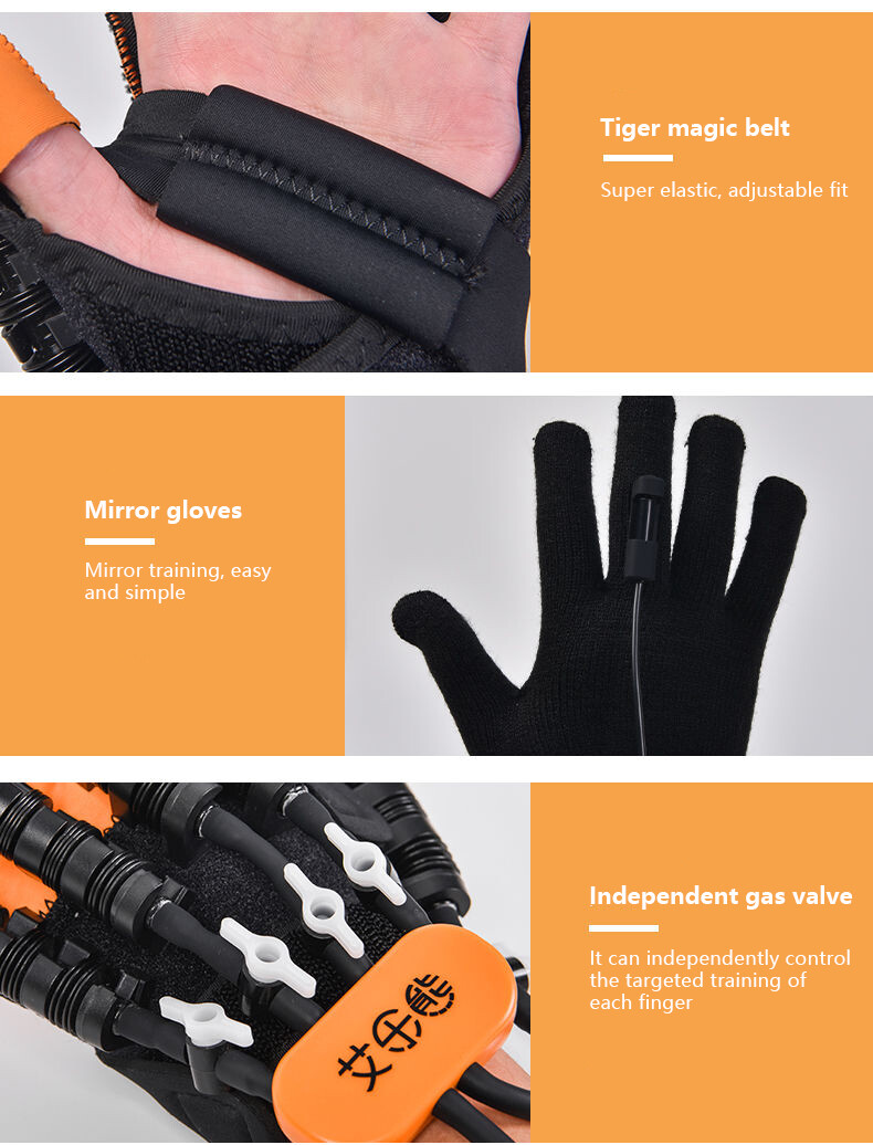 Hand Function Rehabilitation Robot Gloves Finger Hemiplegia Recovery Trainer USB