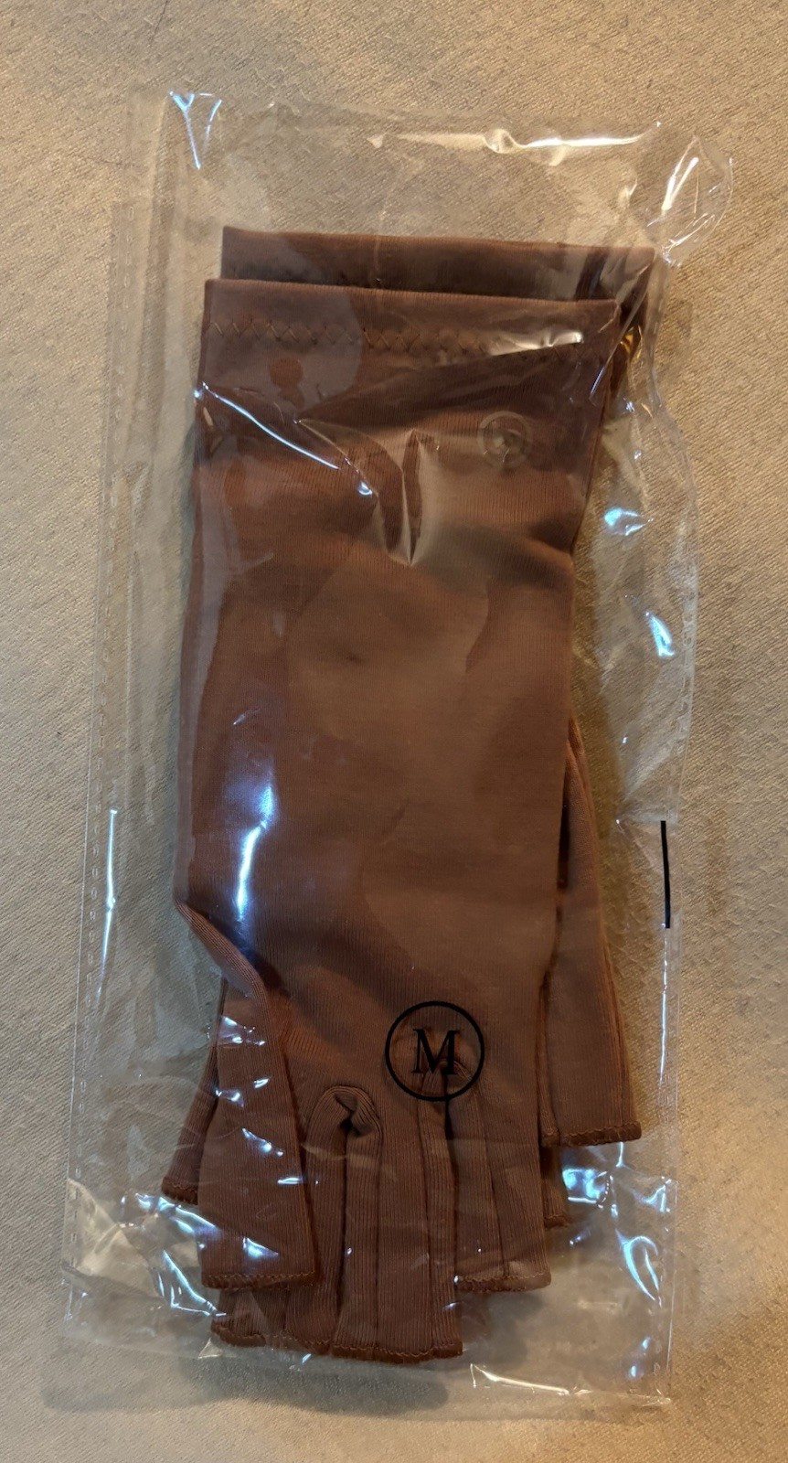 Grace & Able Gentle Compression Gloves Sz M Caramel Brown Arthritis EDS RSI New