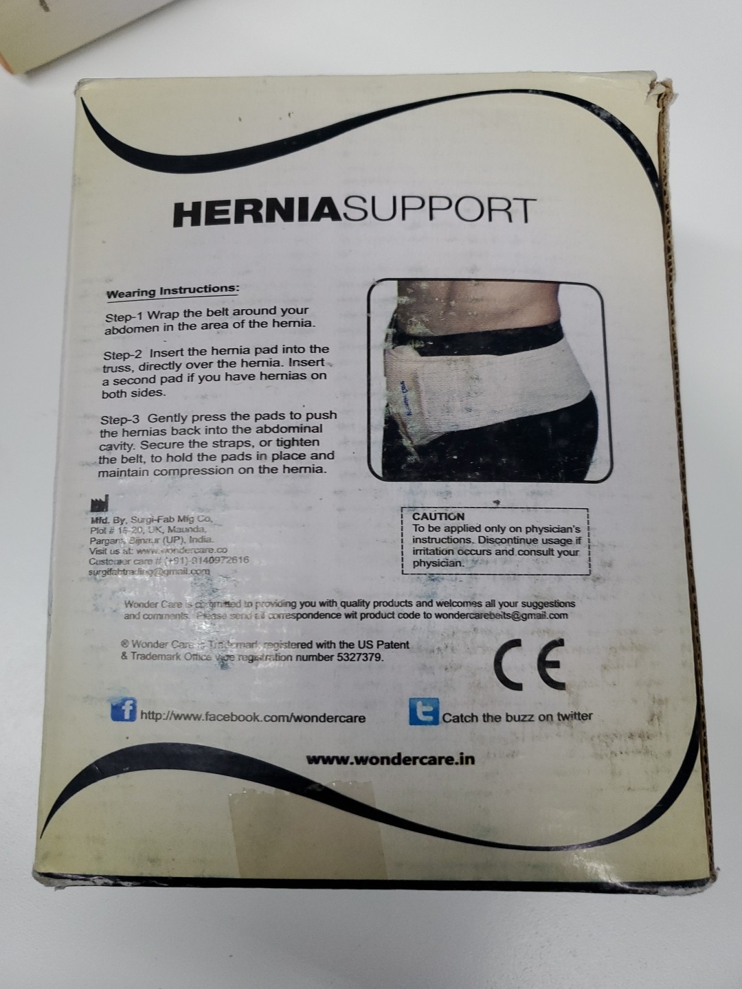 Groin Hernia Support for Men 2 Removable Compression Pads & adjustable strap
