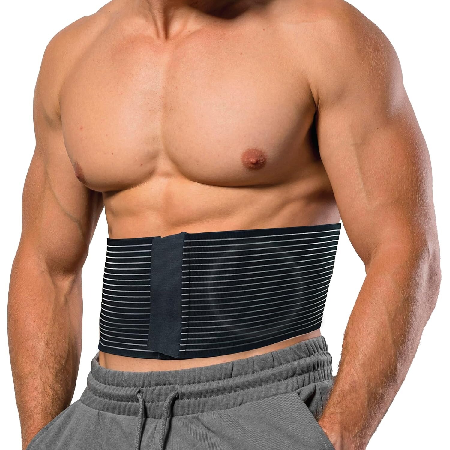 Men Women Umbilical Hernia Belt Abdominal Support Binder with Compression Pad US