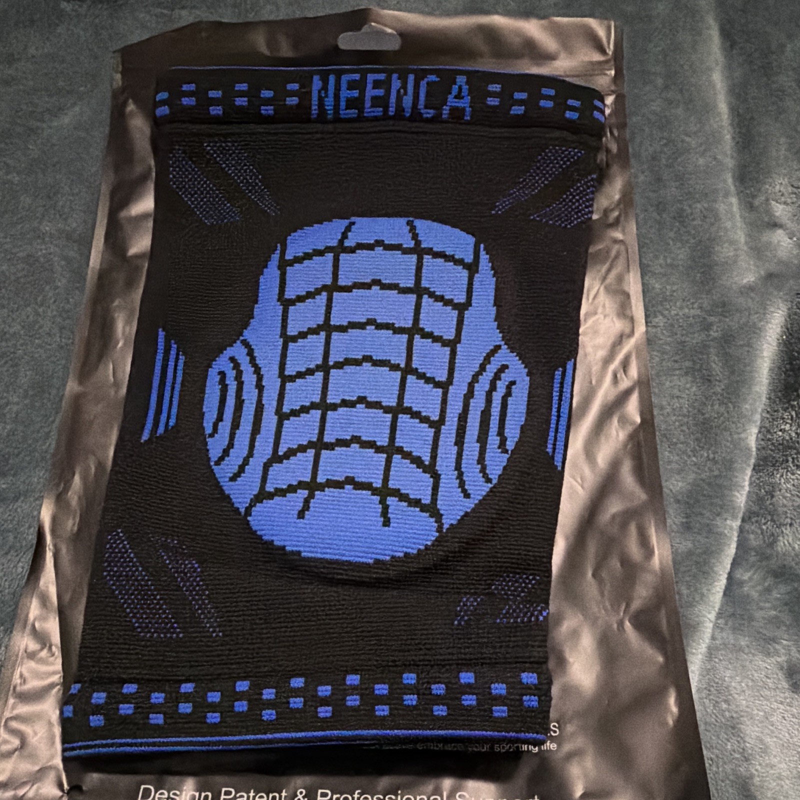 NEENCA Knee Brace Compression Support Sleeve Black/Blue XXL Model HP060