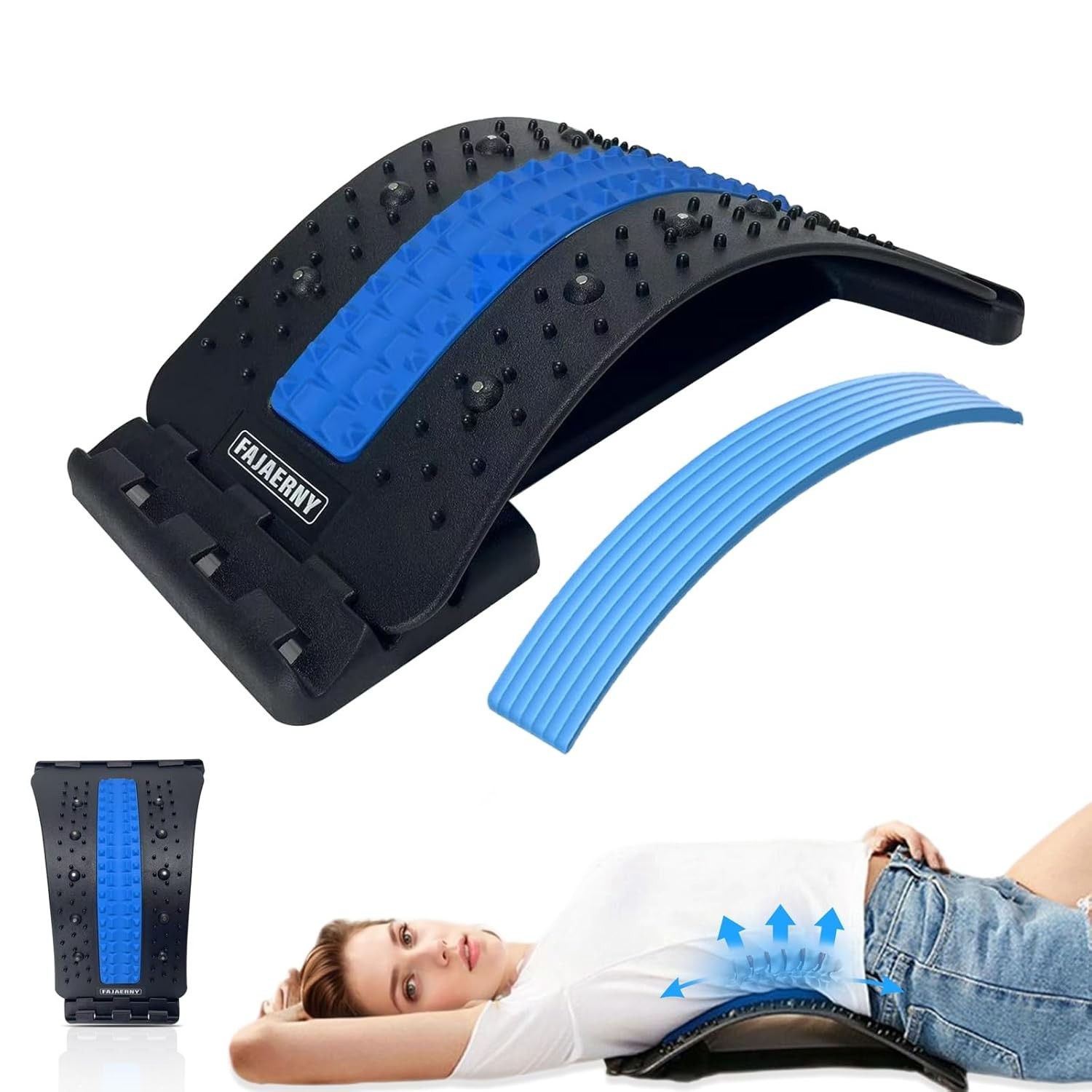 “Back Stretcher for Lower Back Pain Relief(3-Levels), Back Cracker, Adjustable..