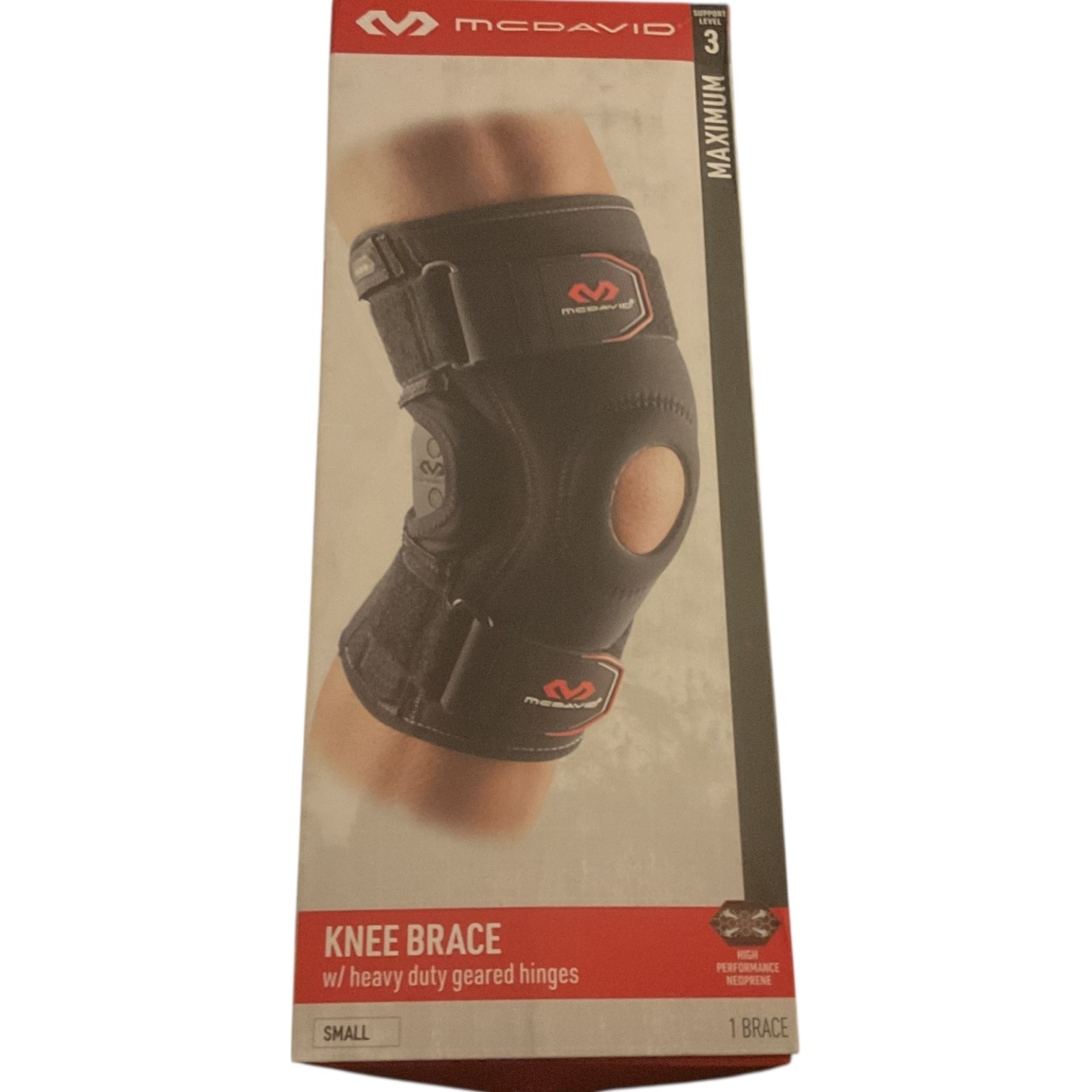 MCDAVID 429 Level 3 Knee Brace With Heavy Duty Geared Hinges Size Small 13-14”