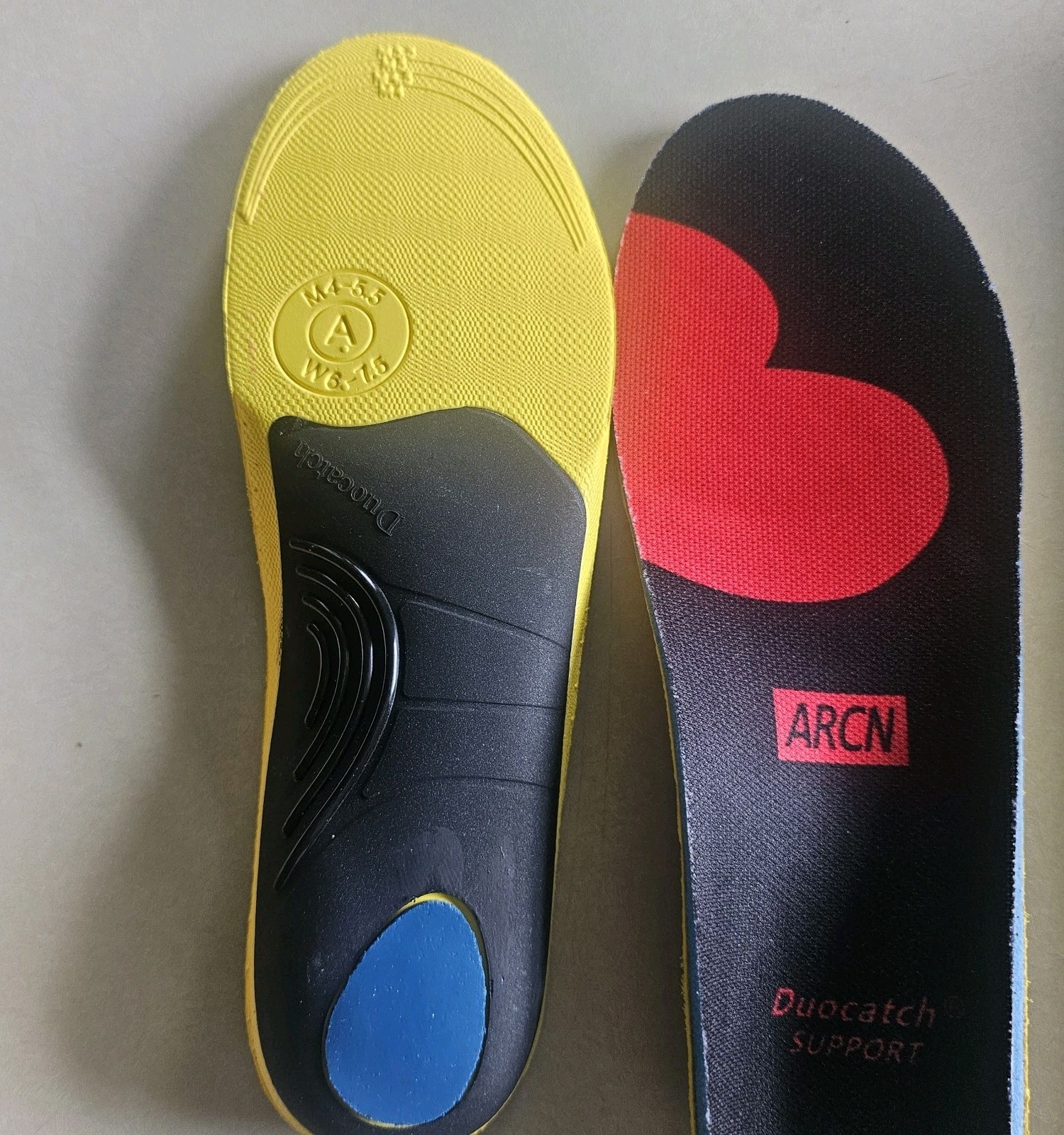 Duocatch Orthotic Insoles with High Arch Support W6-7.5 (M:4-5.5)