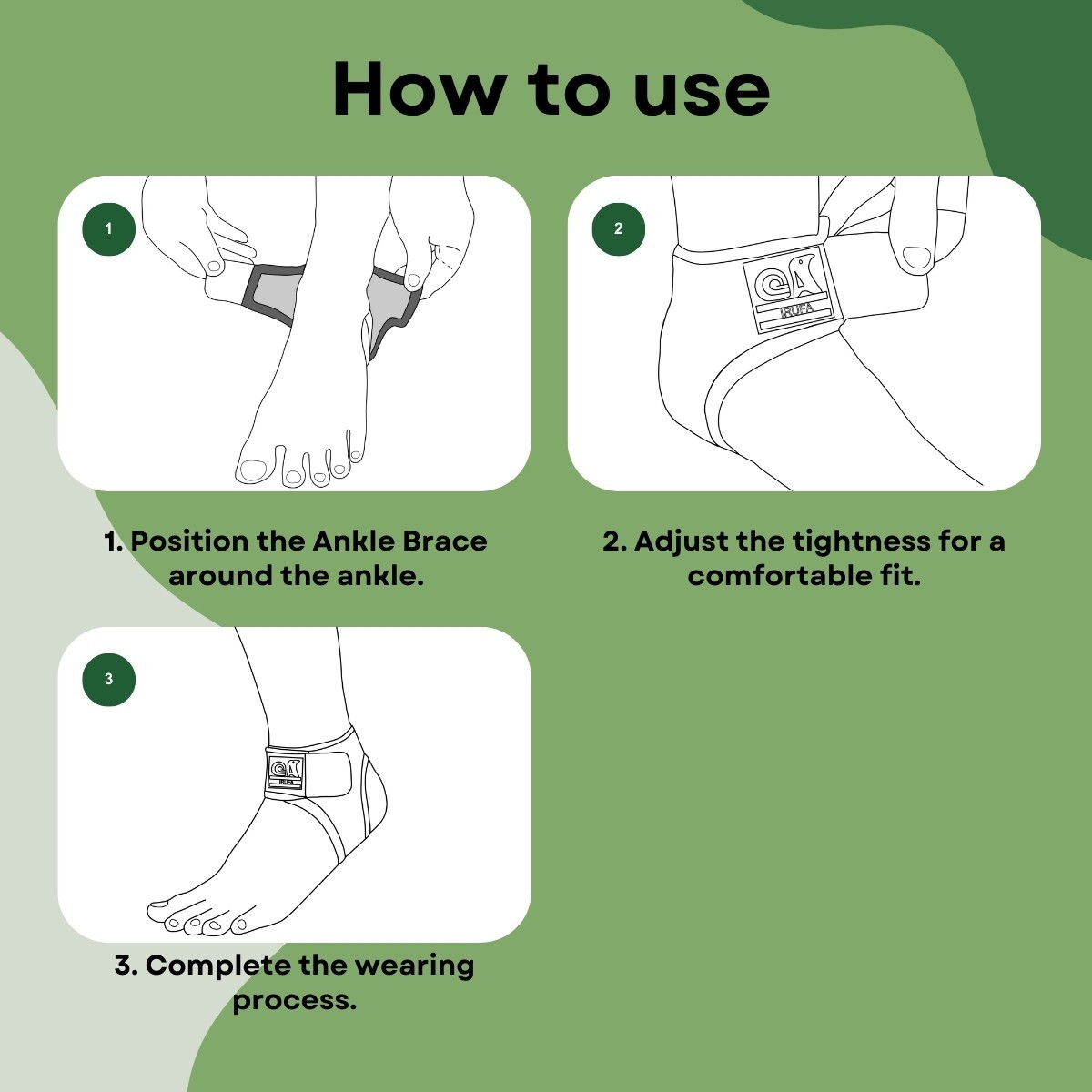IRUFA, Spacer Fabric Adjustable Achillies Tendon Ankle Brace Support Wrap Strap