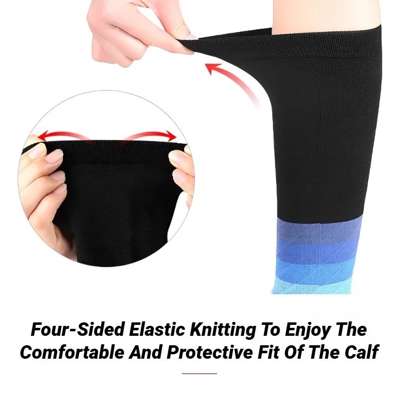 Calf Sleeves Leg Support Compression Socks Running Shin Splint Varicose Vein