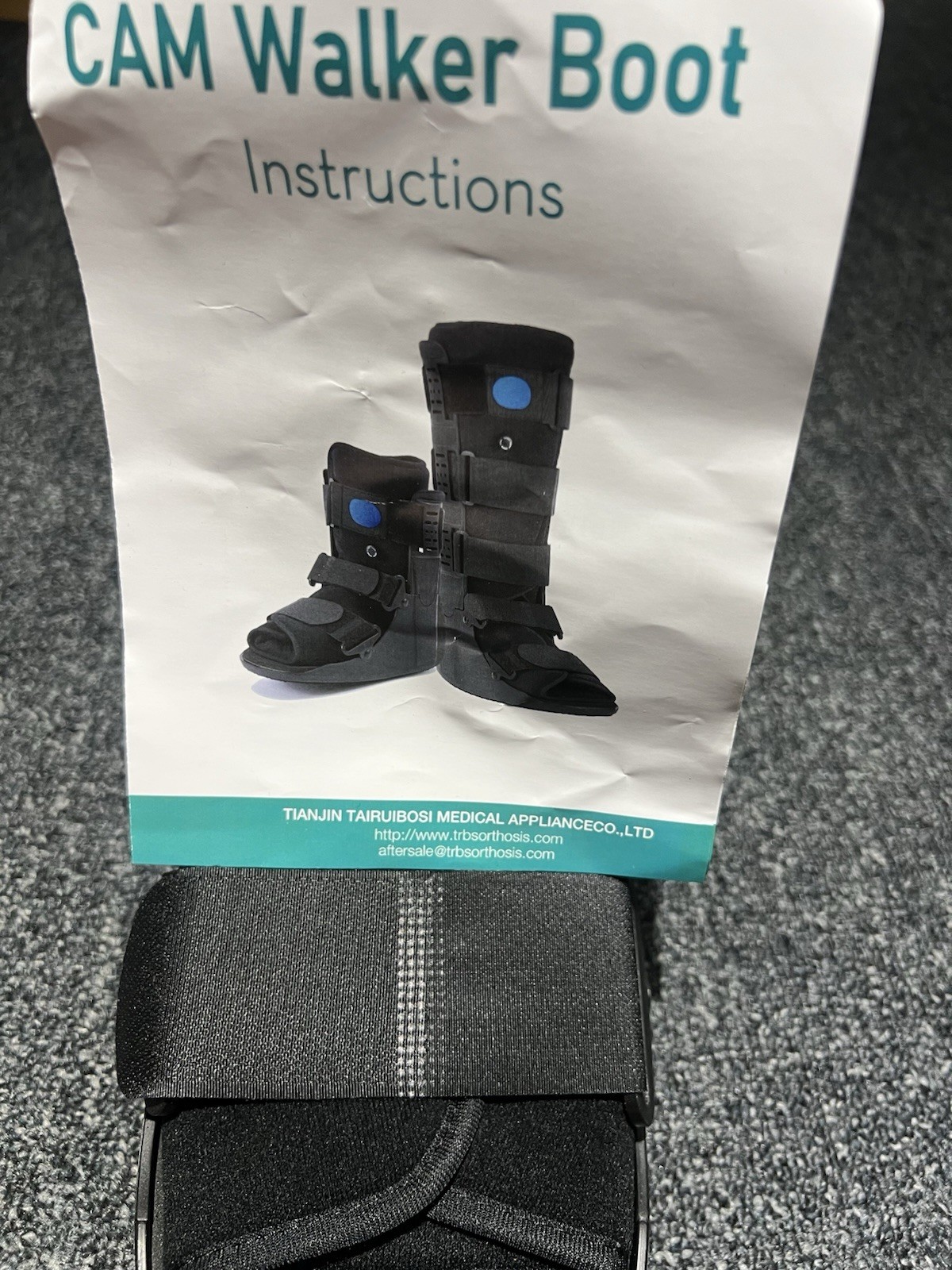 Adjustable CAM Walker Boot for Ankle/Foot/Leg Immobilization, Black Size M