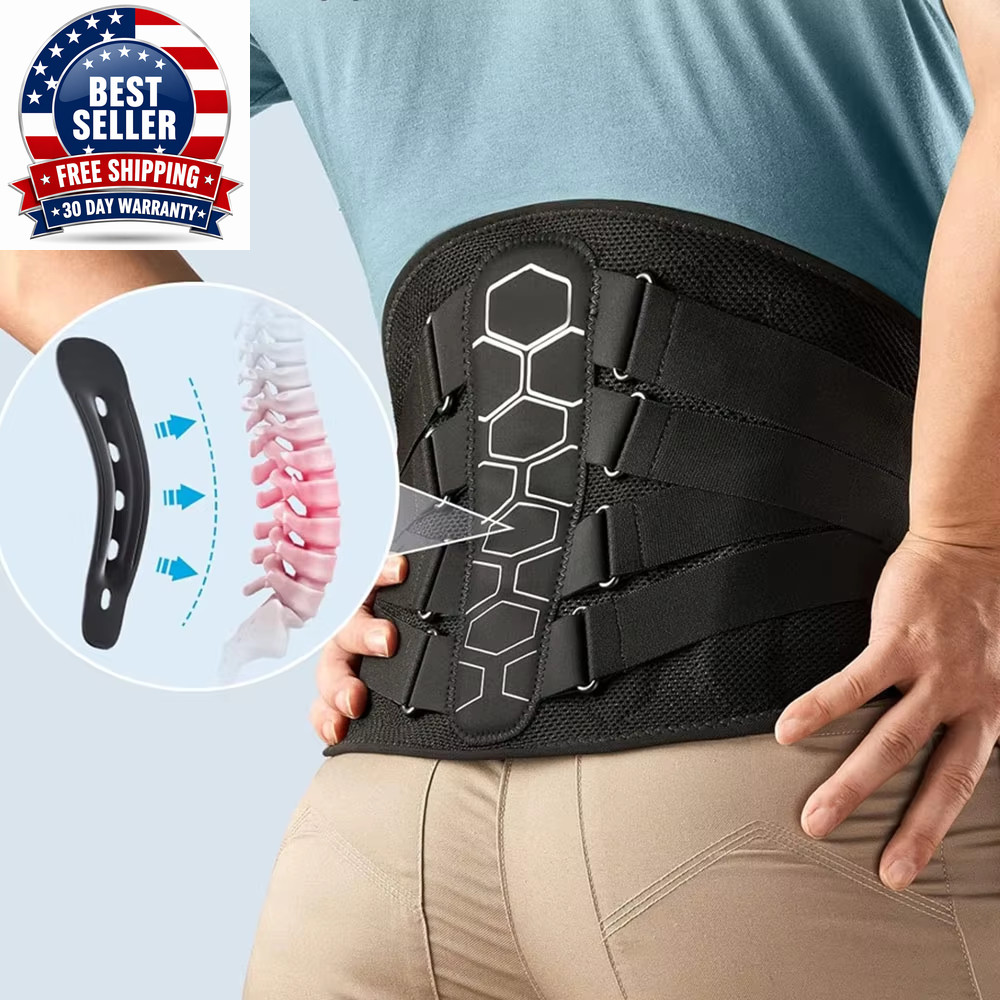 Back Brace for Lower Back Pain, Sciatica, Herniated Disc, Scoliosis, Back Suppor