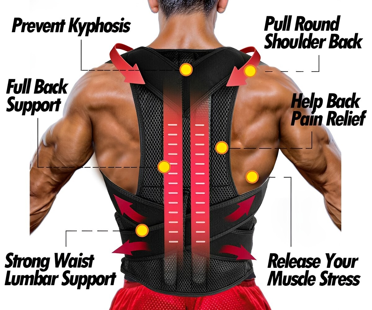 Posture Corrector Back Support Belt for Better Back Brace Portable For Women Men
