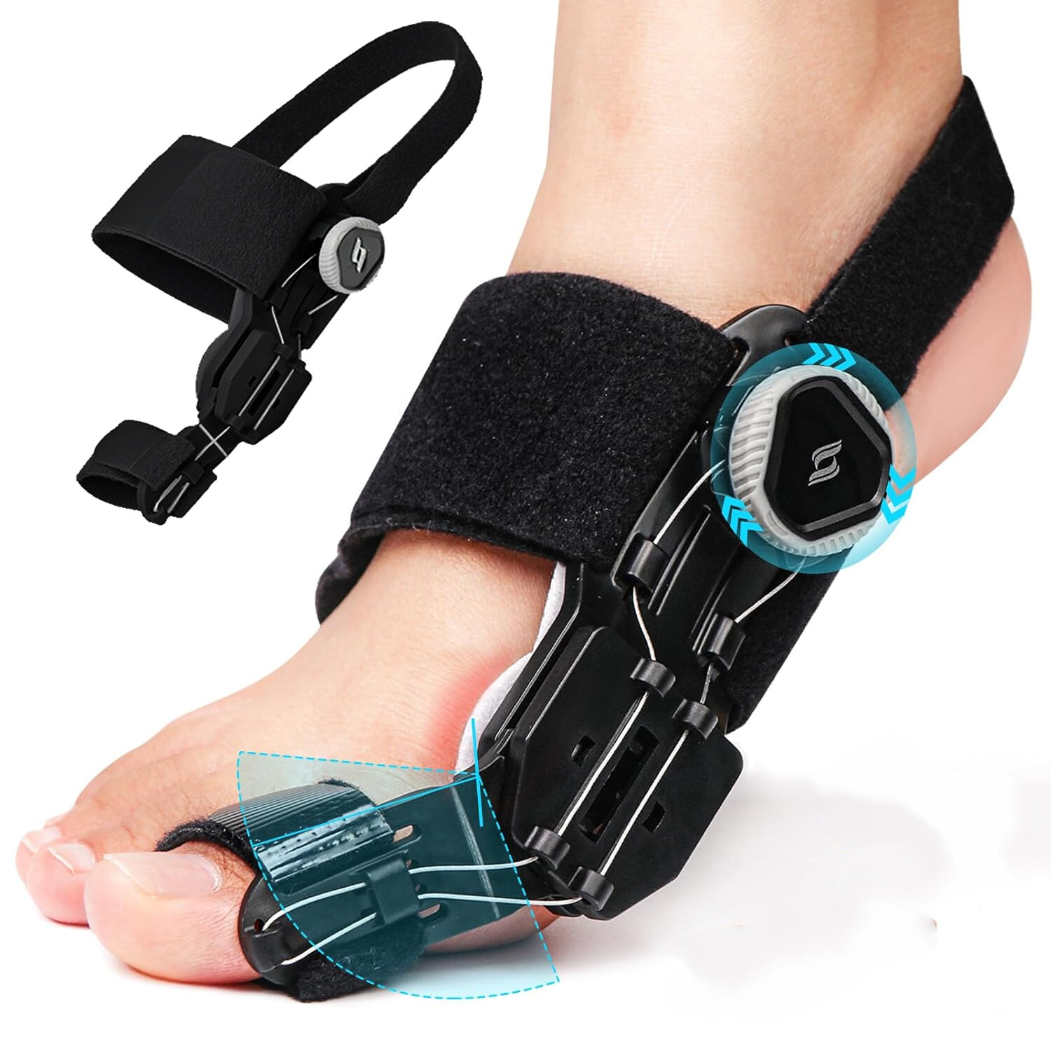 Hallux Valgus Bunion Corrector Orthopedic Splint Toe Straightener Rotatable
