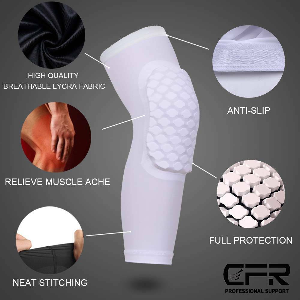 Compression Sleeve Support Leg Knee Brace Pad Socks Sport Basketball Men Women H