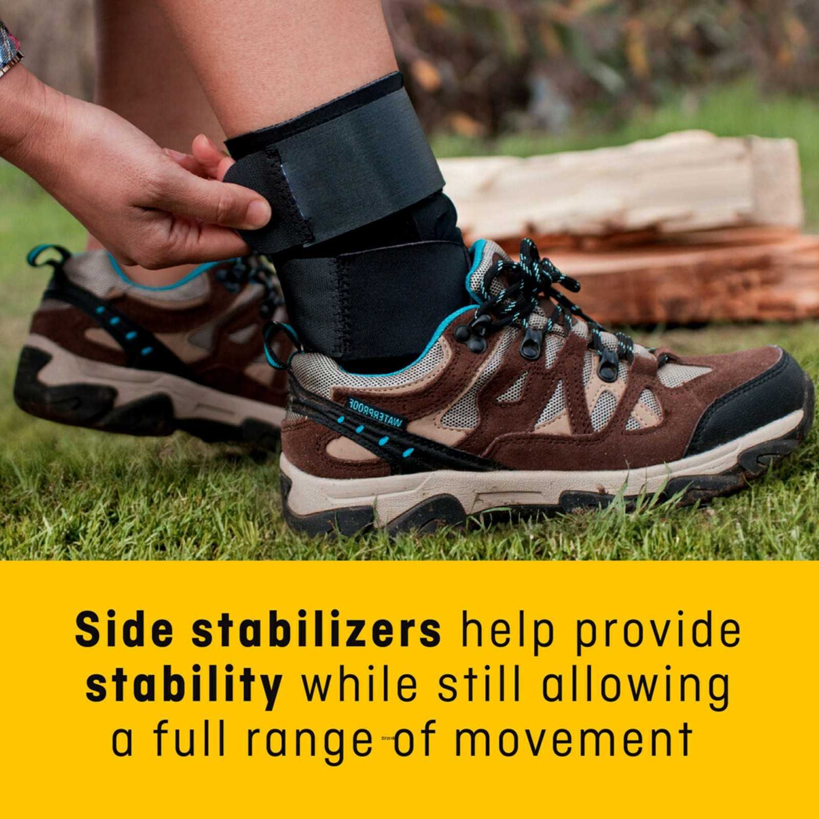 3M Black Ankle Stabilizer One Size Hook and Loop Strap for the Foot