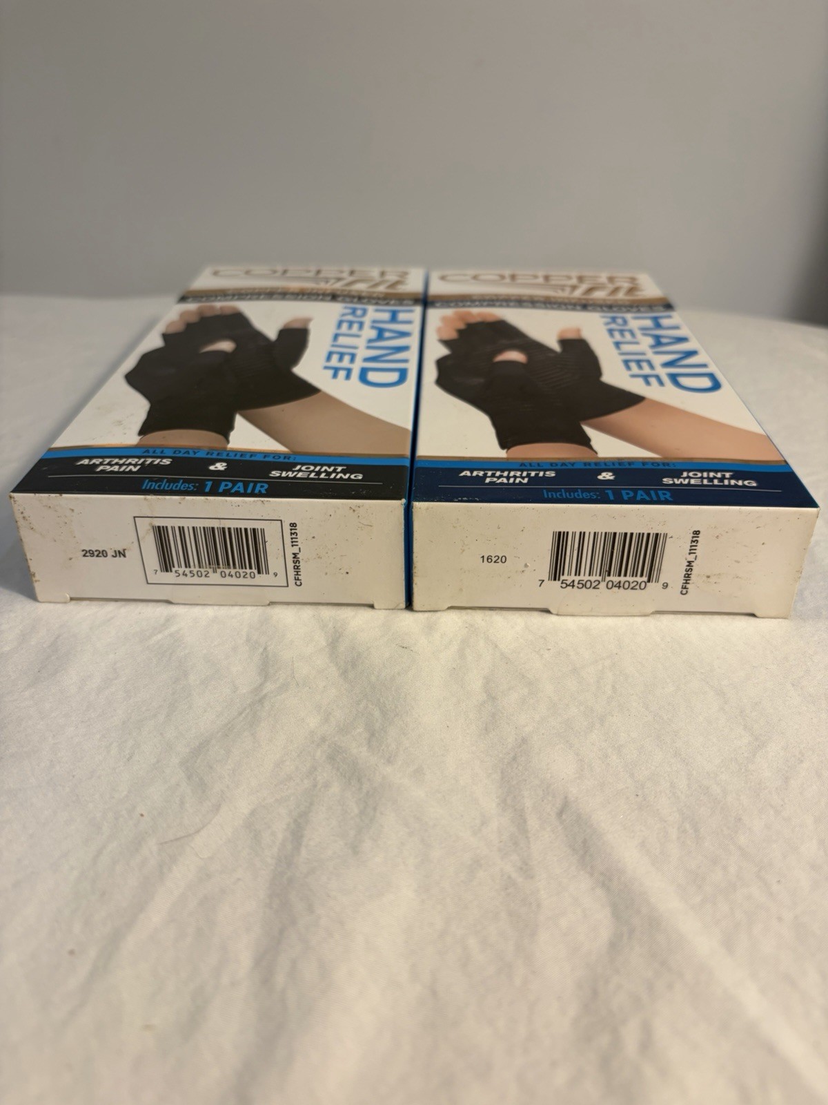 Copper Fit Compression Gloves Hand Relief S/M Unisex Lot Of 2 New!