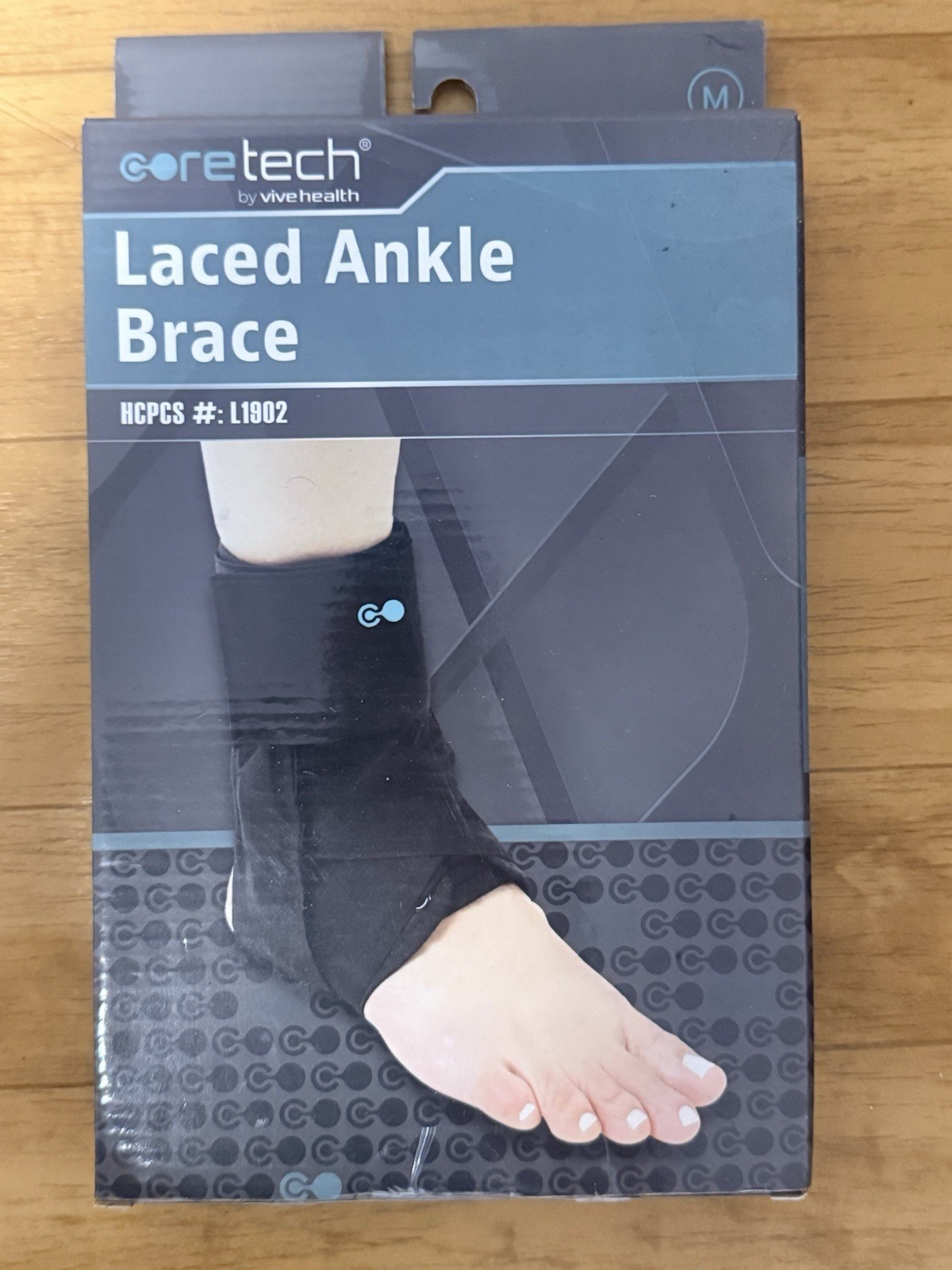Coretech by Vive Health Laced Ankle Brace Black Size M L1902
