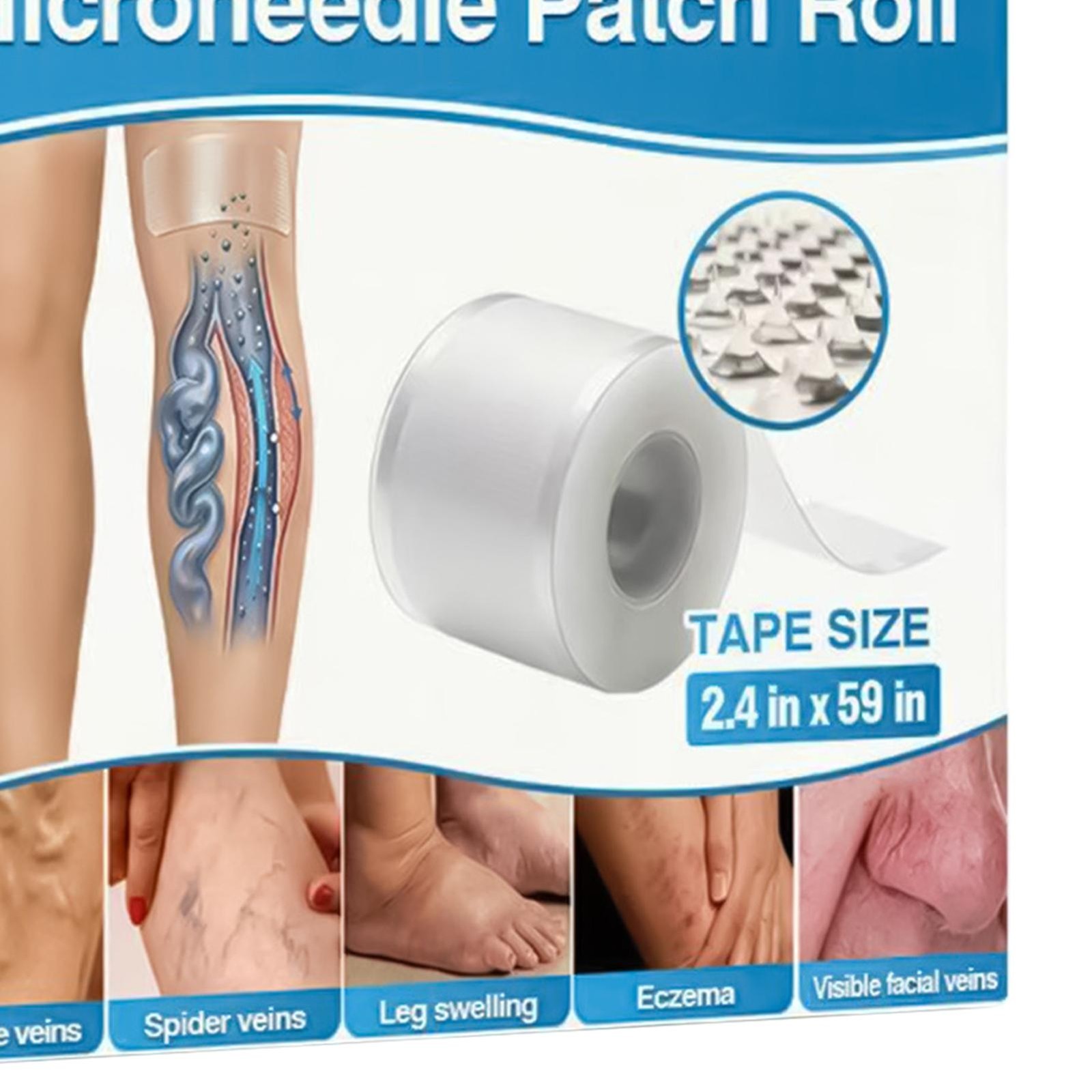 GFOUK Vein Repair Microneedle Patch Roll, GFOUK Vein Repair Patches, Professiona