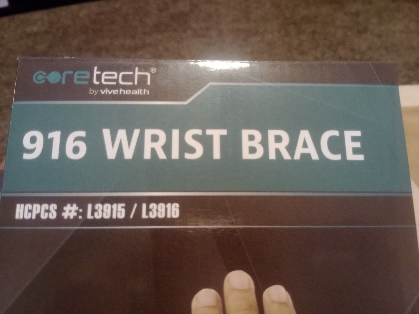 BRAND NIB – CORETECH 916 Left/Right Universal Wrist Brace/Splint – Black