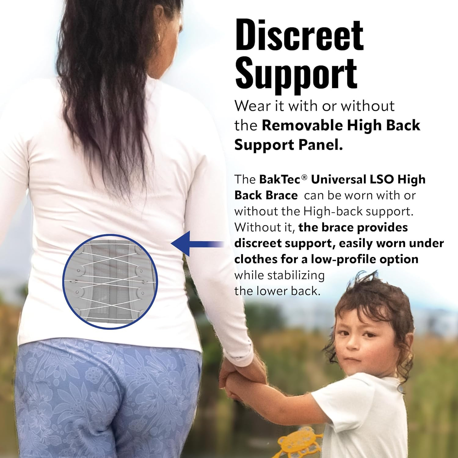 Baktec Universal High Back Brace for Lower Back Pain & Posture Support