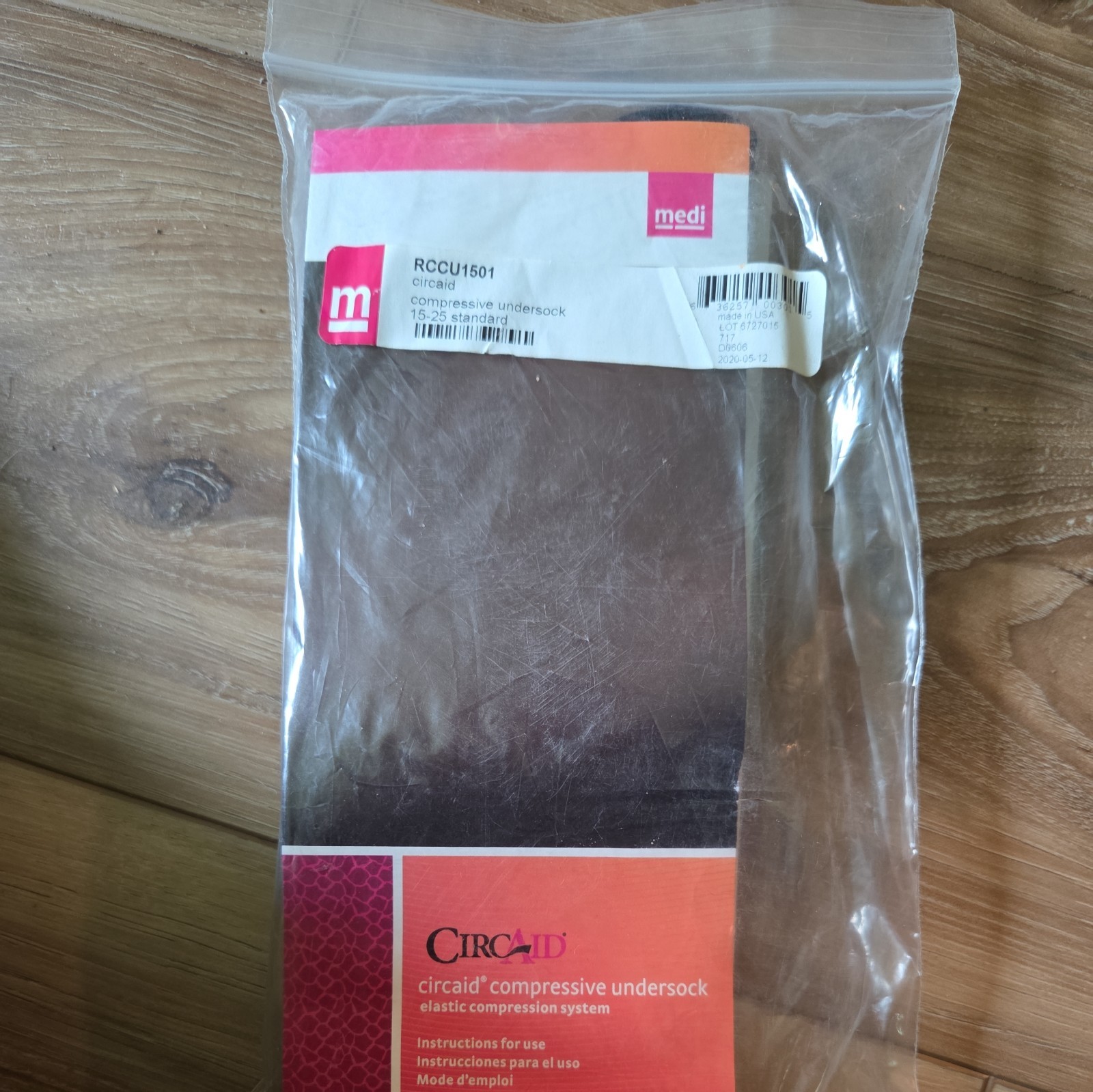 Circaid Compressive Under Sock -15-25 mmHg Black Standard