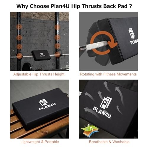Hip Thrust Back Pad for Squat Rack & Barbell – Shoulder Support for Glute Bridge
