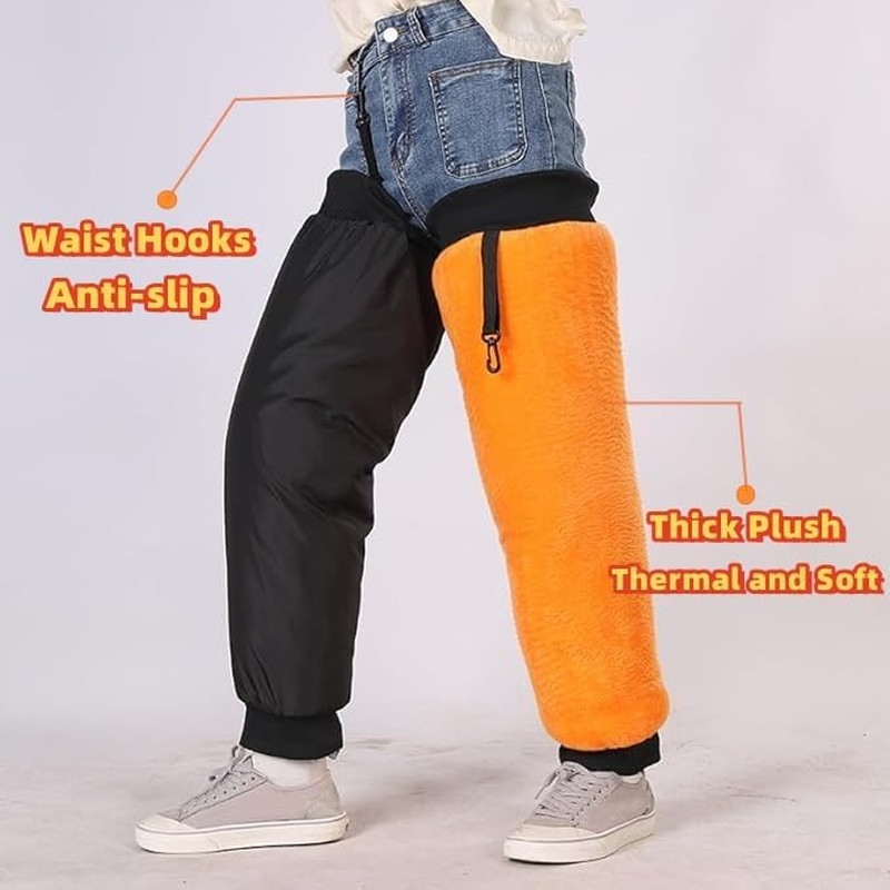 Motorcycle Warm Leg Knee Sleeves Winter Windproof Waterproof Plush Leg Pad Guard