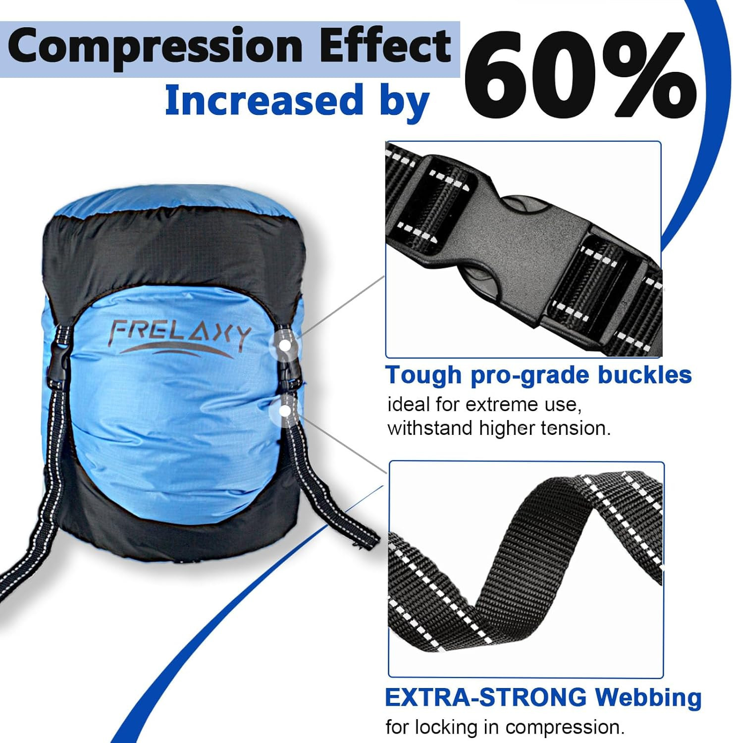 Compression Sack, 40% More Storage! 11L/18L/30L/45L/52L Compression Stuff Sack,
