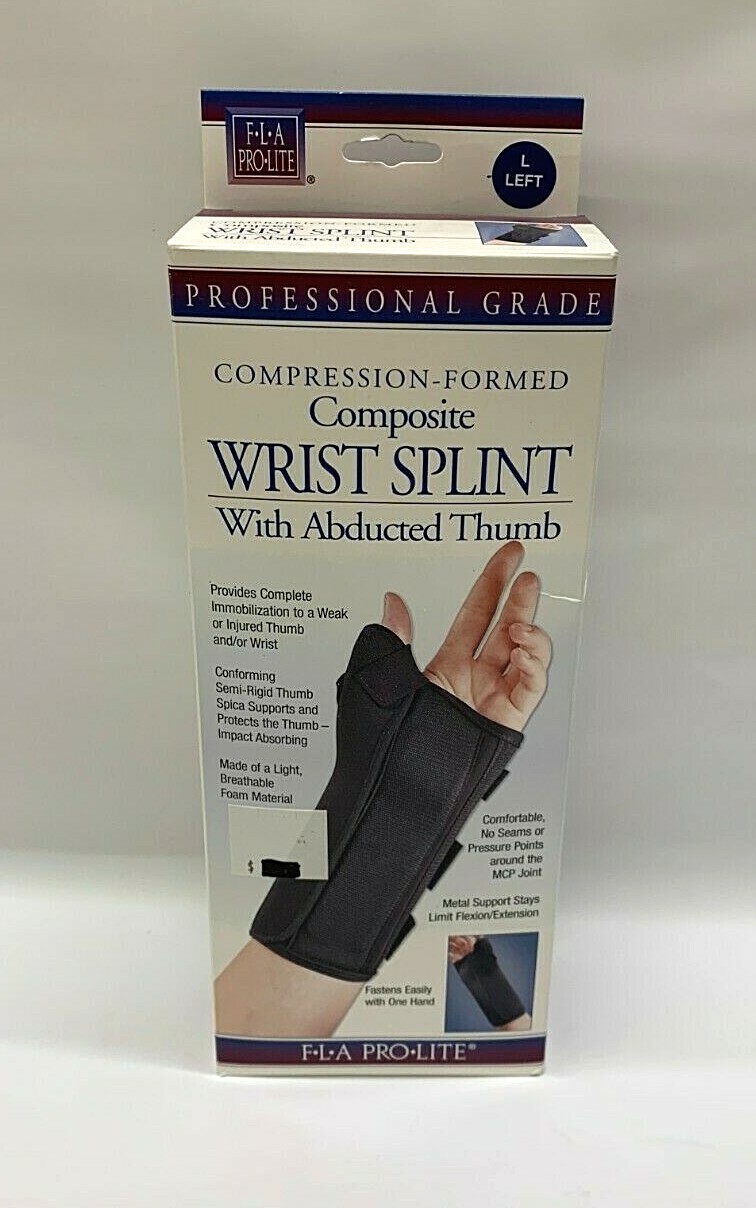 FLA Orthopedics ProLite Composite Wrist Splint with Abducted Thumb – Left – NEW