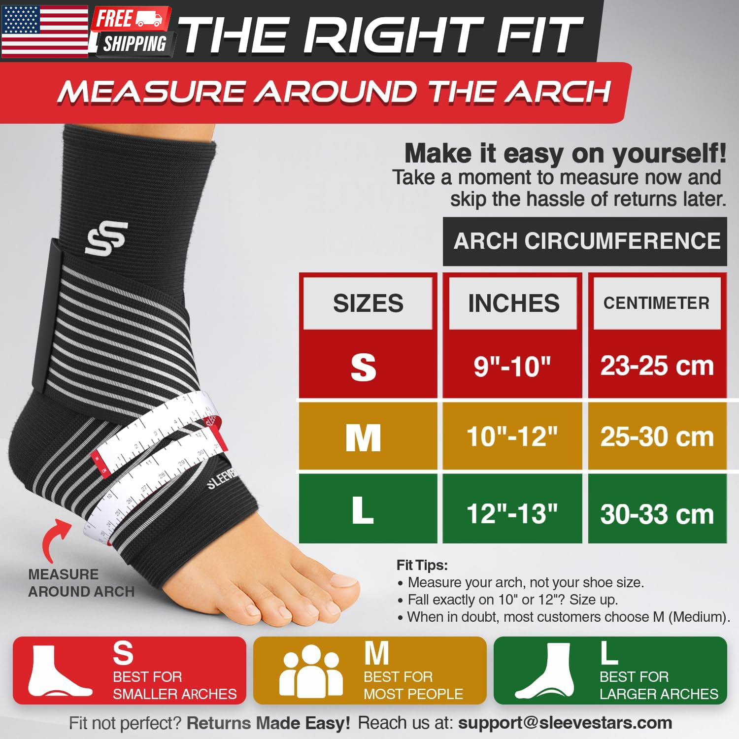 Sleeve Stars Ankle Brace for Women & Men, Ankle Wrap for Sprain, Compression Sle