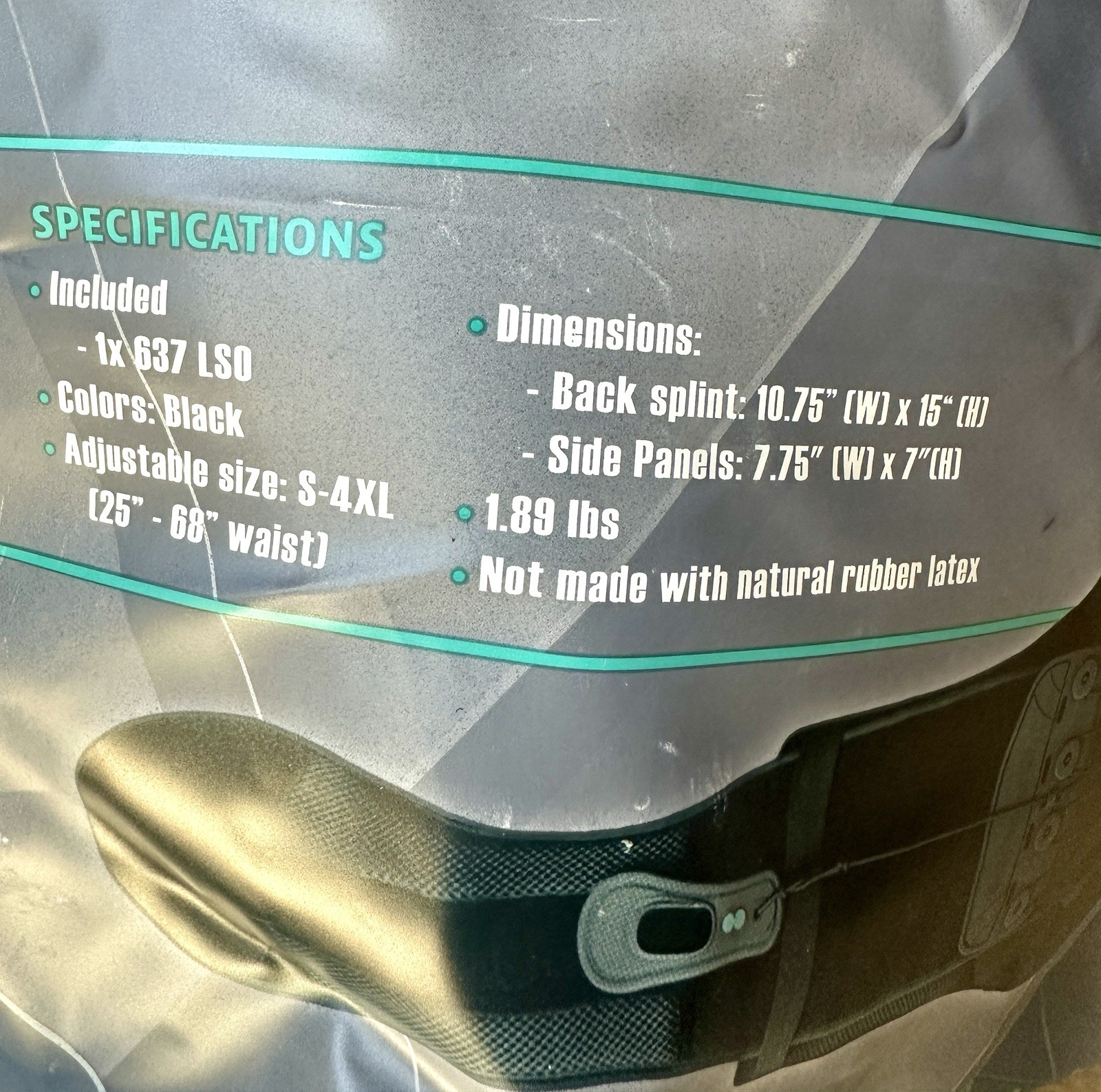 New 2026 Core Tech 637 LSO Back Brace By Vivehealth All Size Adjustable 1.89 Lbs