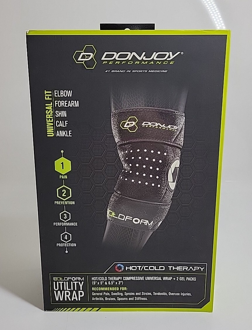 DonJoy Coldform Hot/Cold Therapy Utility Wrap Black – One Size Fits Most