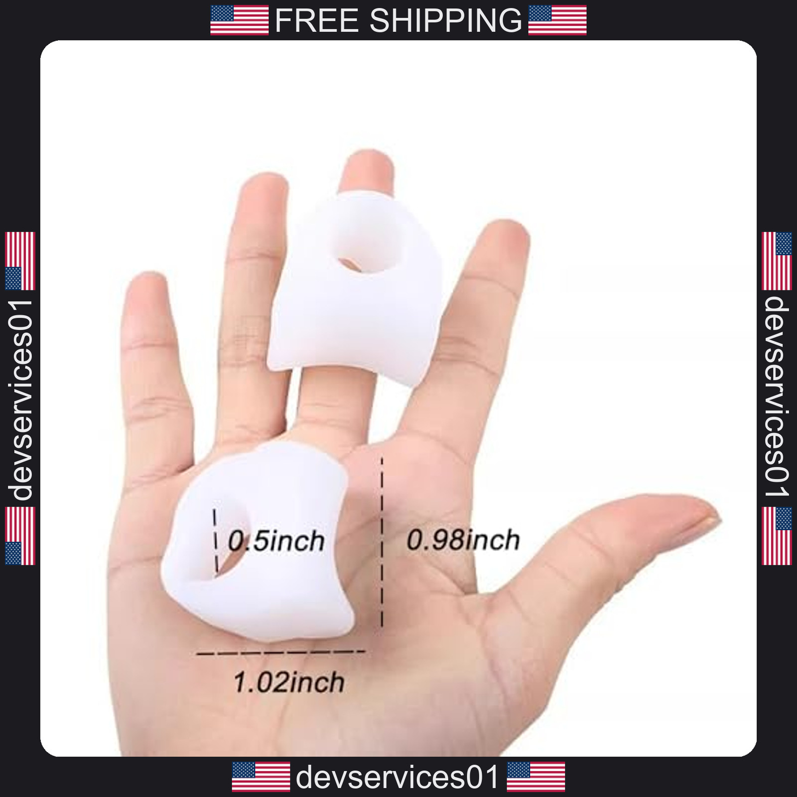 10 Pack Silicone Toe Separators for Bunions and Overlapping Toes