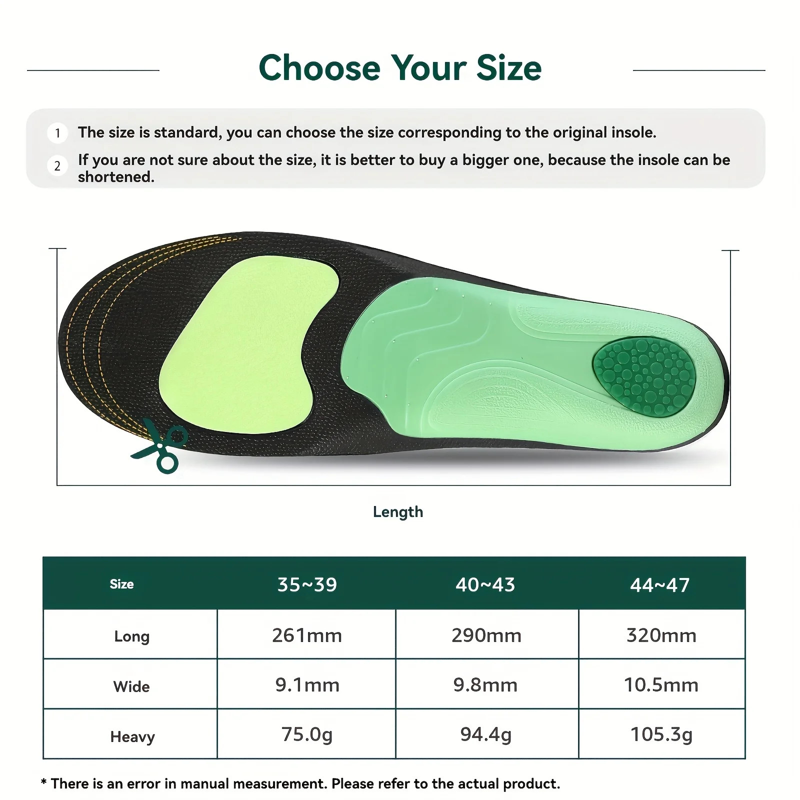 1 Pair Men Women Corrective Insoles, EVA High Arch Support Insoles Foot Support