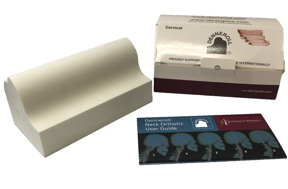 Denneroll Cervical Neck Orthosis Size M White Neck Support w/ Box User Guide