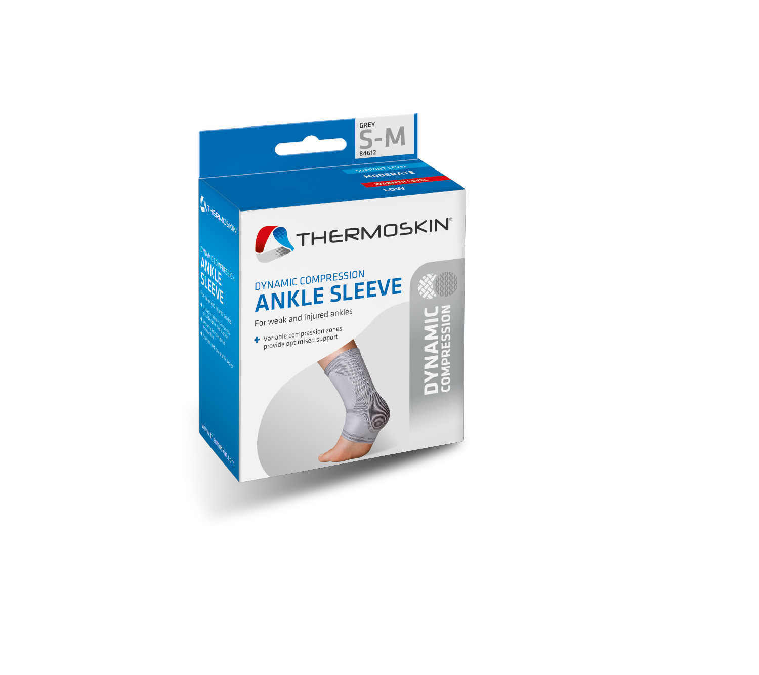 Thermoskin Dynamic Compression Ankle Sleeve (S-M) – Small / Medium
