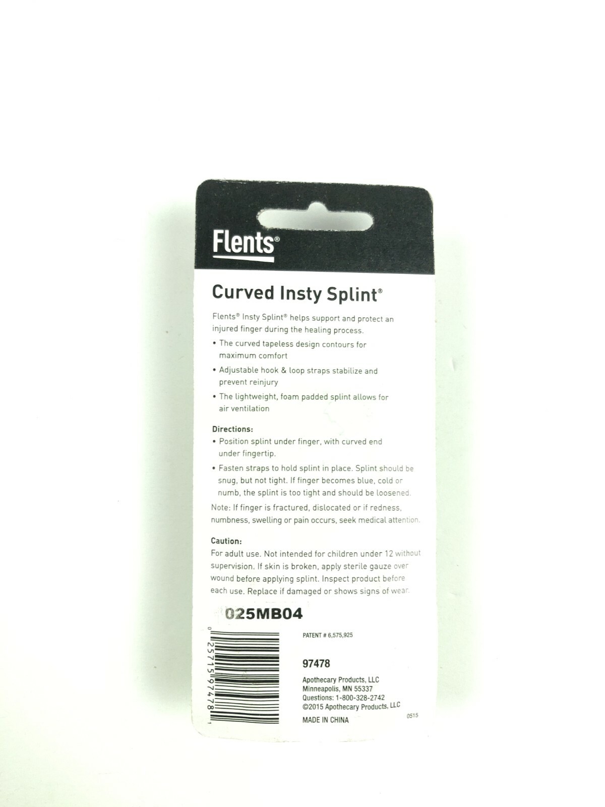 Flents Curved Insty Splint Support & Protect Finger